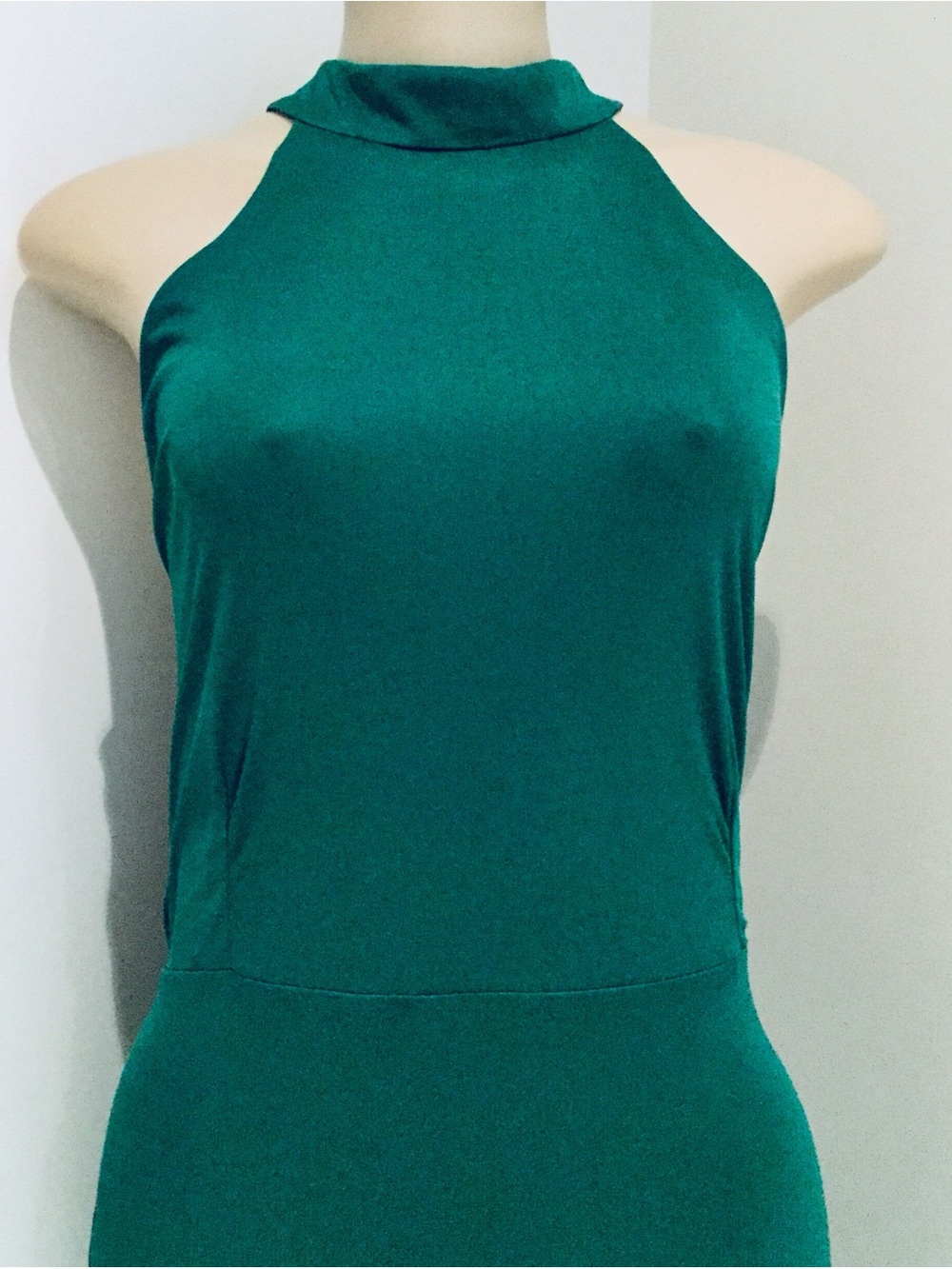 AGUA DE COCO TEAL HALTER MAXI DRESS. - Picture 3 of 10